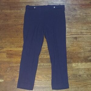 Rafaella Dark Blue Herringbone Pants